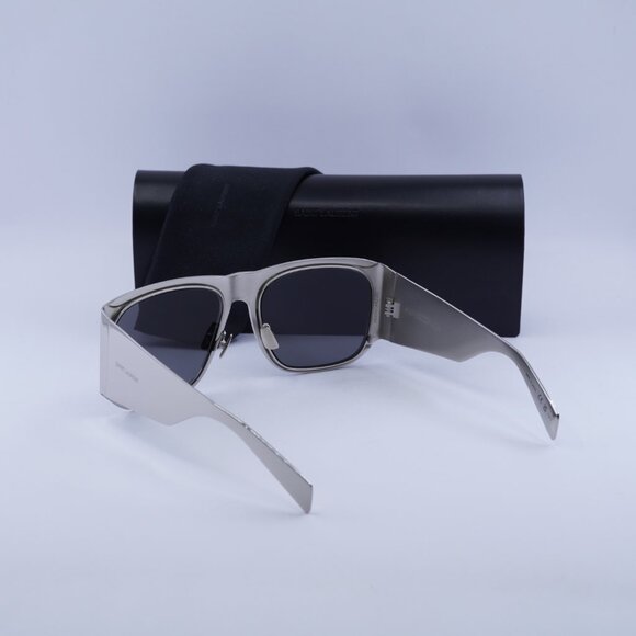 Saint Laurent SL636 002 Square Sunglasses - Silver/Grey Silver Mirror - Picture 6 of 11